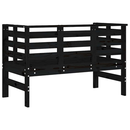 vidaXL Garden Bench Black 111.5x53x71 cm Solid Wood Pine 6