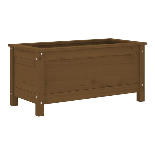 Garden Planter Solid Pine Wood Depth 40 cm Height 39 cm Honey brown pine 82.5 cm