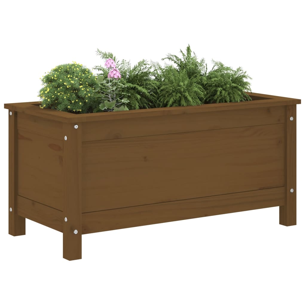 vidaXL Garden Planter Honey Brown 82.5x40x39 cm Solid Wood Pine 3