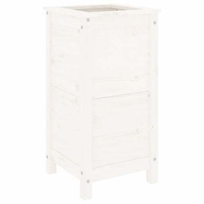 vidaXL Garden Planter White 40x40x78 cm Solid Wood Pine 2