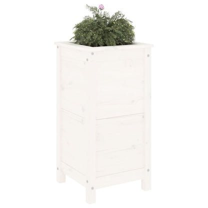 vidaXL Garden Planter White 40x40x78 cm Solid Wood Pine 3