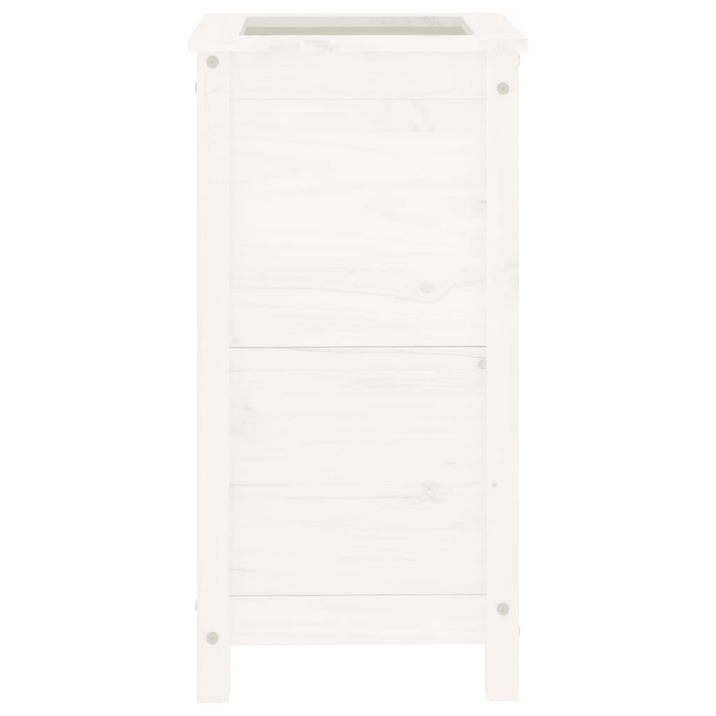 vidaXL Garden Planter White 40x40x78 cm Solid Wood Pine 4