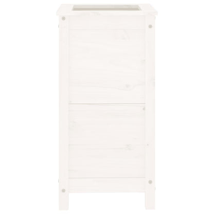vidaXL Garden Planter White 40x40x78 cm Solid Wood Pine 4