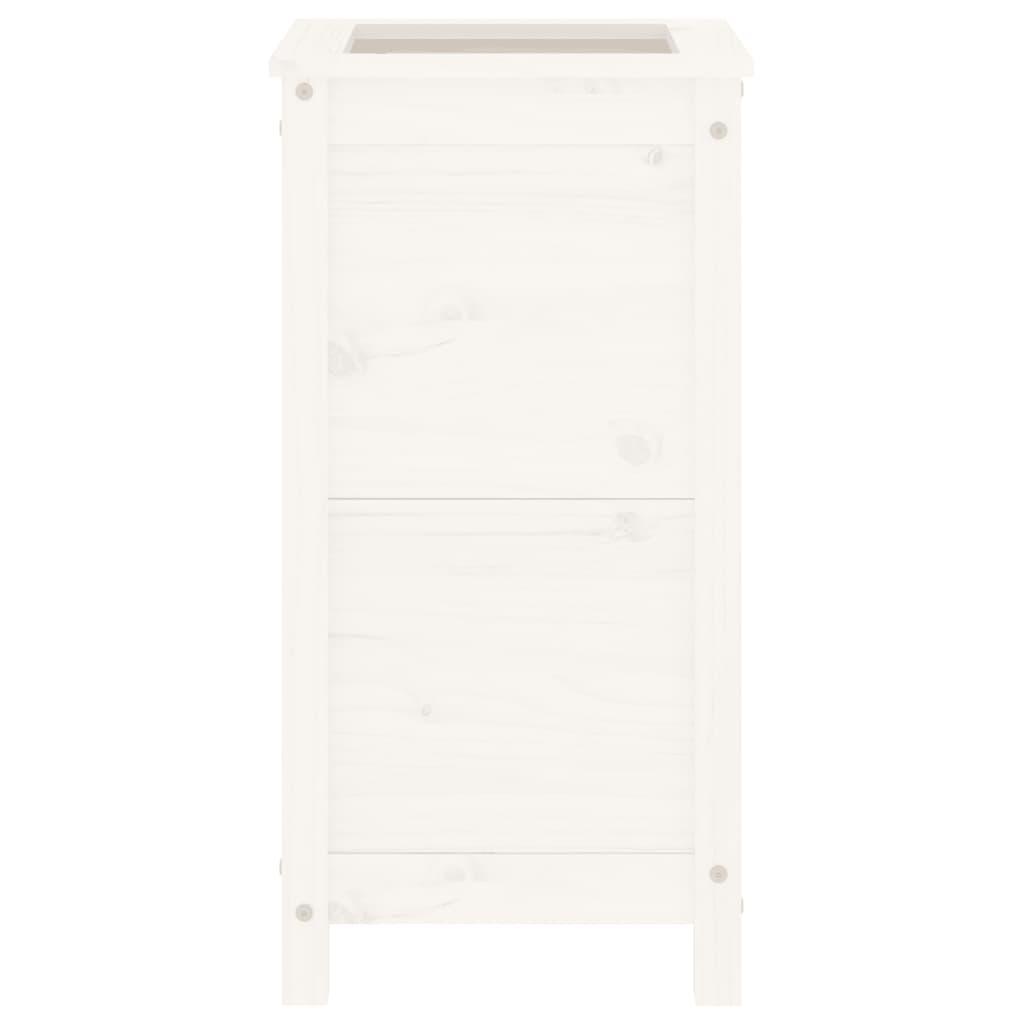 vidaXL Garden Planter White 40x40x78 cm Solid Wood Pine 5
