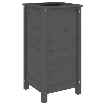 vidaXL Garden Planter Grey 40x40x78 cm Solid Wood Pine 6