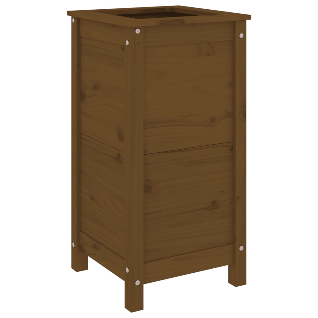 vidaXL Garden Planter Honey Brown 40x40x78 cm Solid Wood Pine 2