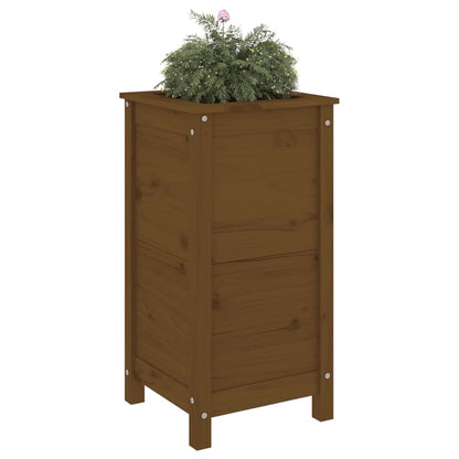 vidaXL Garden Planter Honey Brown 40x40x78 cm Solid Wood Pine 3