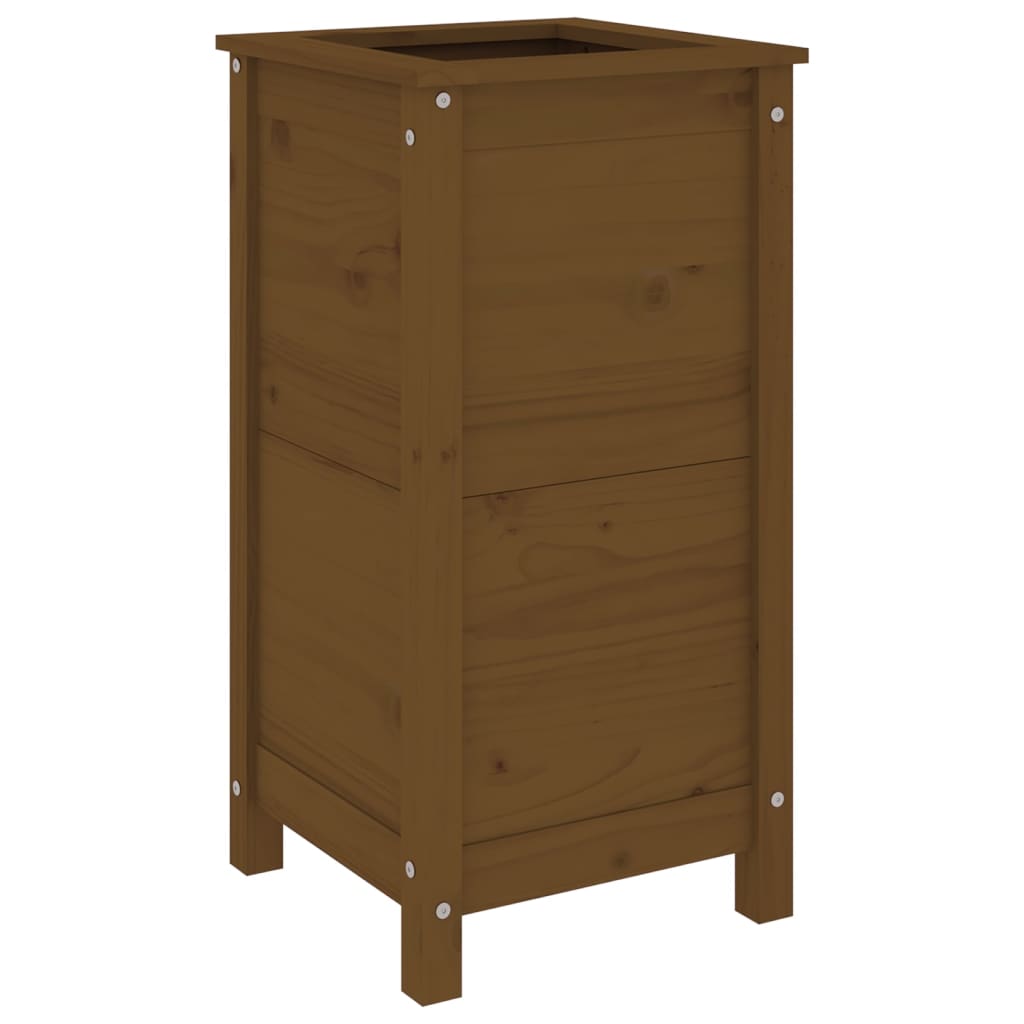 vidaXL Garden Planter Honey Brown 40x40x78 cm Solid Wood Pine 6