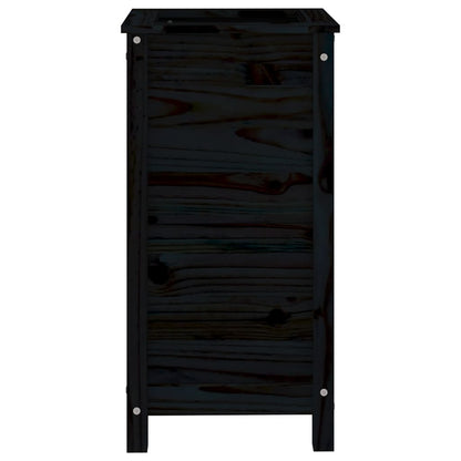vidaXL Garden Planter Black 40x40x78 cm Solid Wood Pine 4