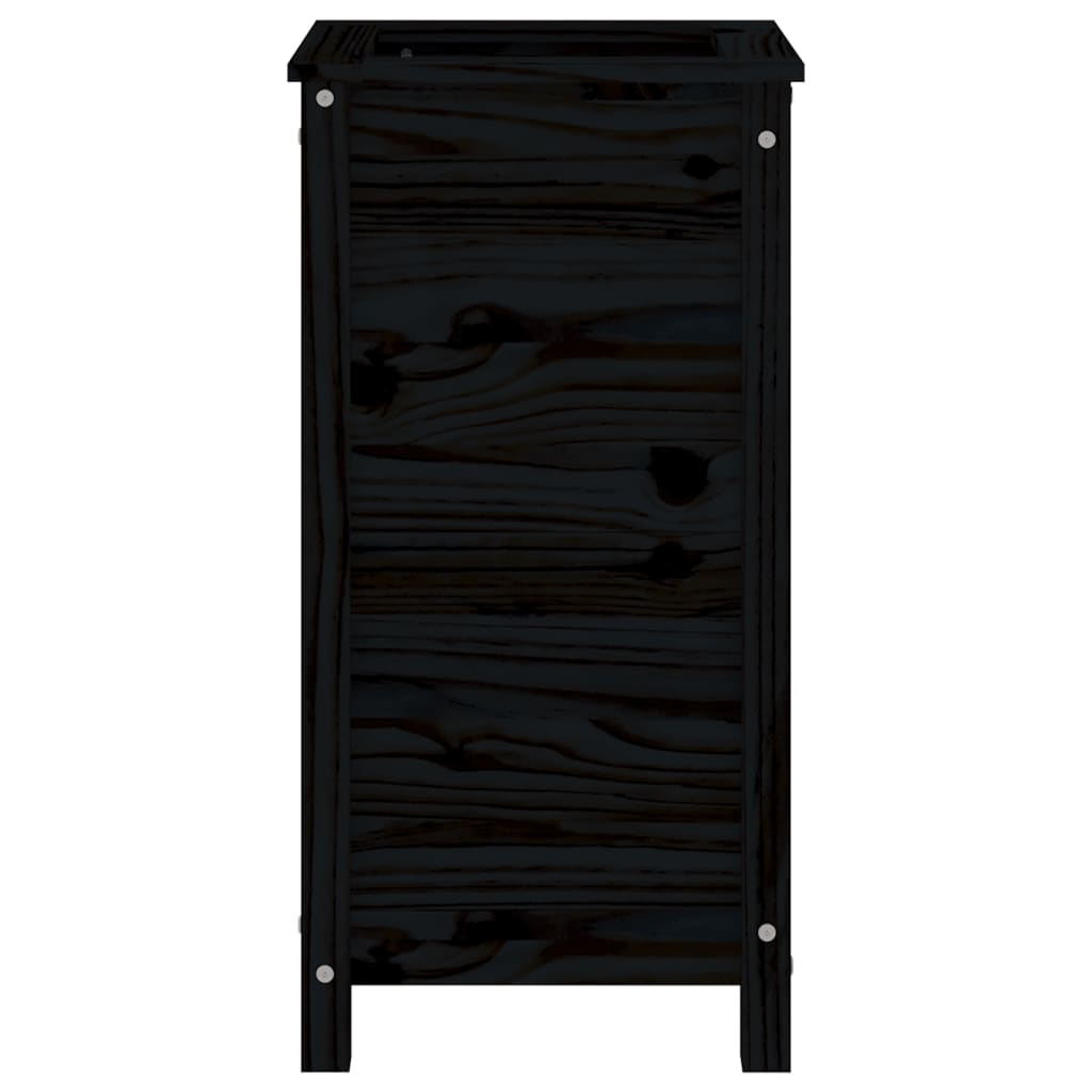 vidaXL Garden Planter Black 40x40x78 cm Solid Wood Pine 5