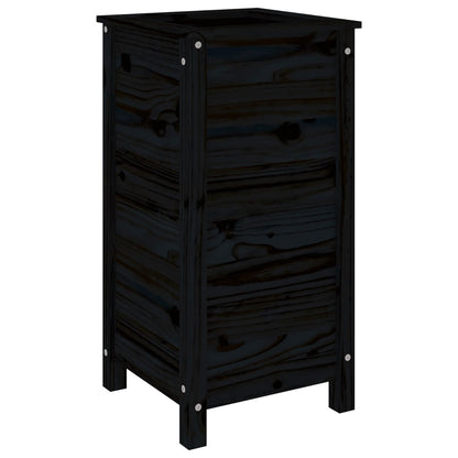 vidaXL Garden Planter Black 40x40x78 cm Solid Wood Pine 6