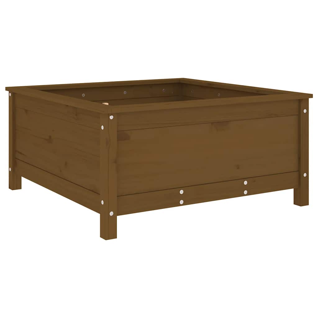 vidaXL Garden Planter Honey Brown 82.5x82.5x39 cm Solid Wood Pine 2