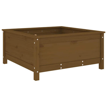 vidaXL Garden Planter Honey Brown 82.5x82.5x39 cm Solid Wood Pine 2