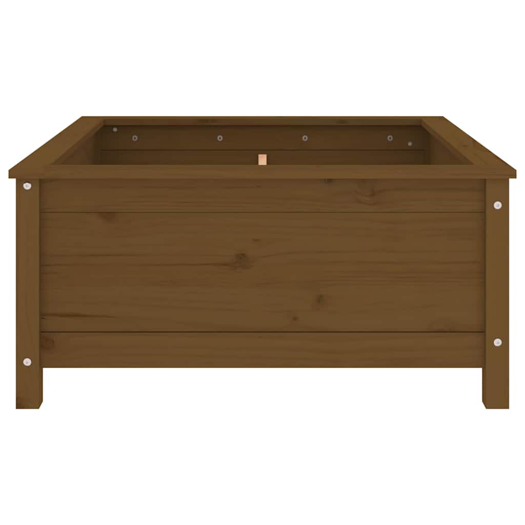 vidaXL Garden Planter Honey Brown 82.5x82.5x39 cm Solid Wood Pine 4
