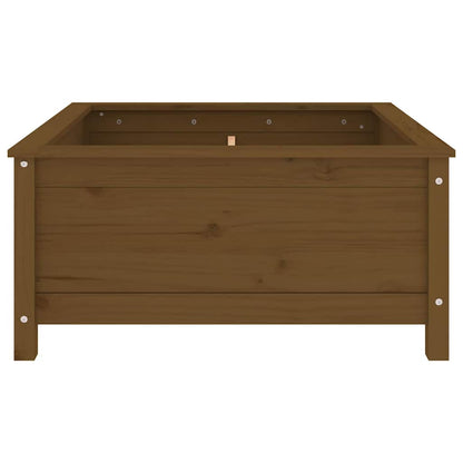 vidaXL Garden Planter Honey Brown 82.5x82.5x39 cm Solid Wood Pine 4