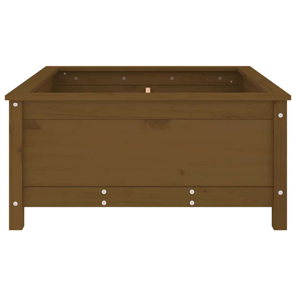 vidaXL Garden Planter Honey Brown 82.5x82.5x39 cm Solid Wood Pine 5
