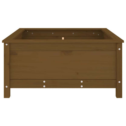 vidaXL Garden Planter Honey Brown 82.5x82.5x39 cm Solid Wood Pine 5