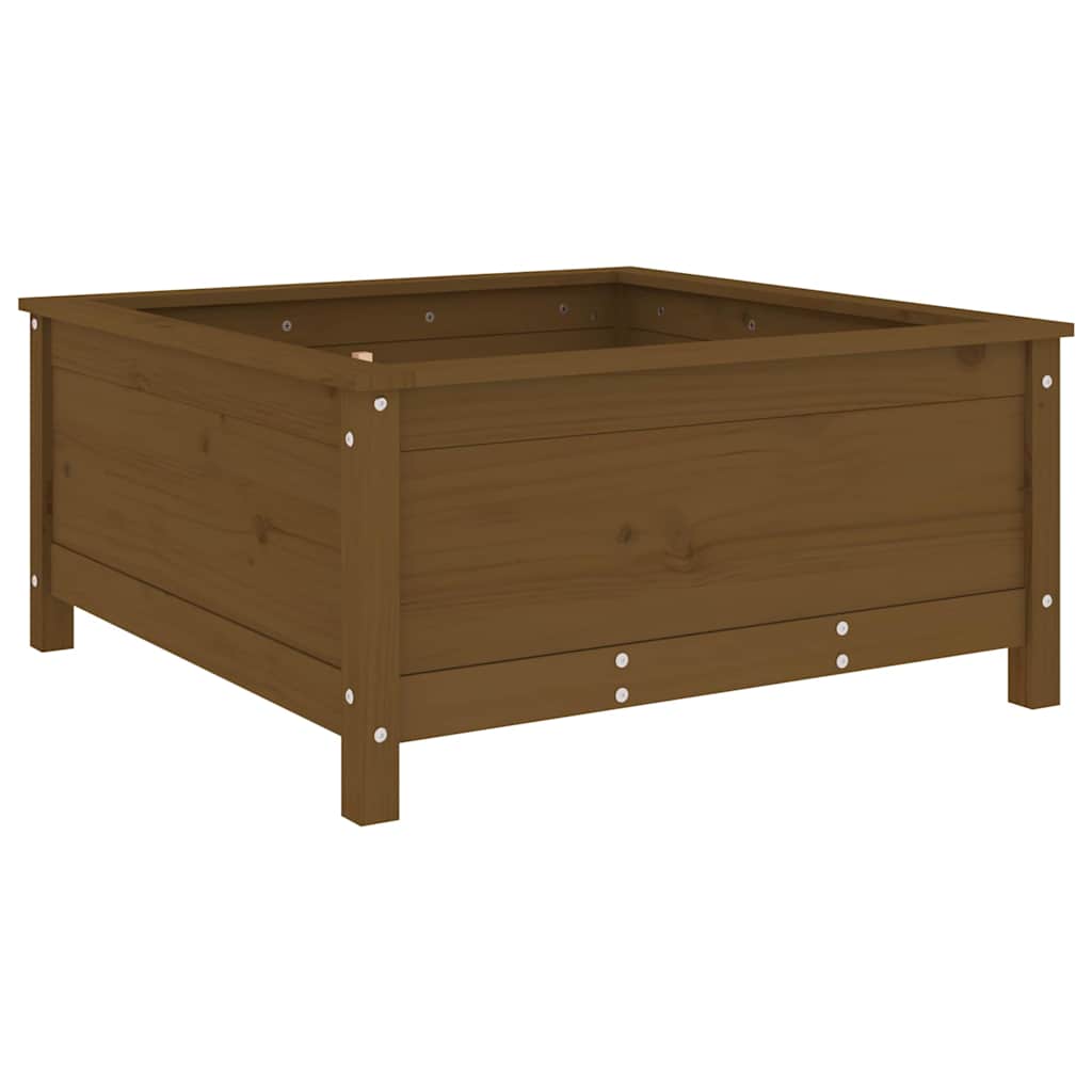 vidaXL Garden Planter Honey Brown 82.5x82.5x39 cm Solid Wood Pine 6