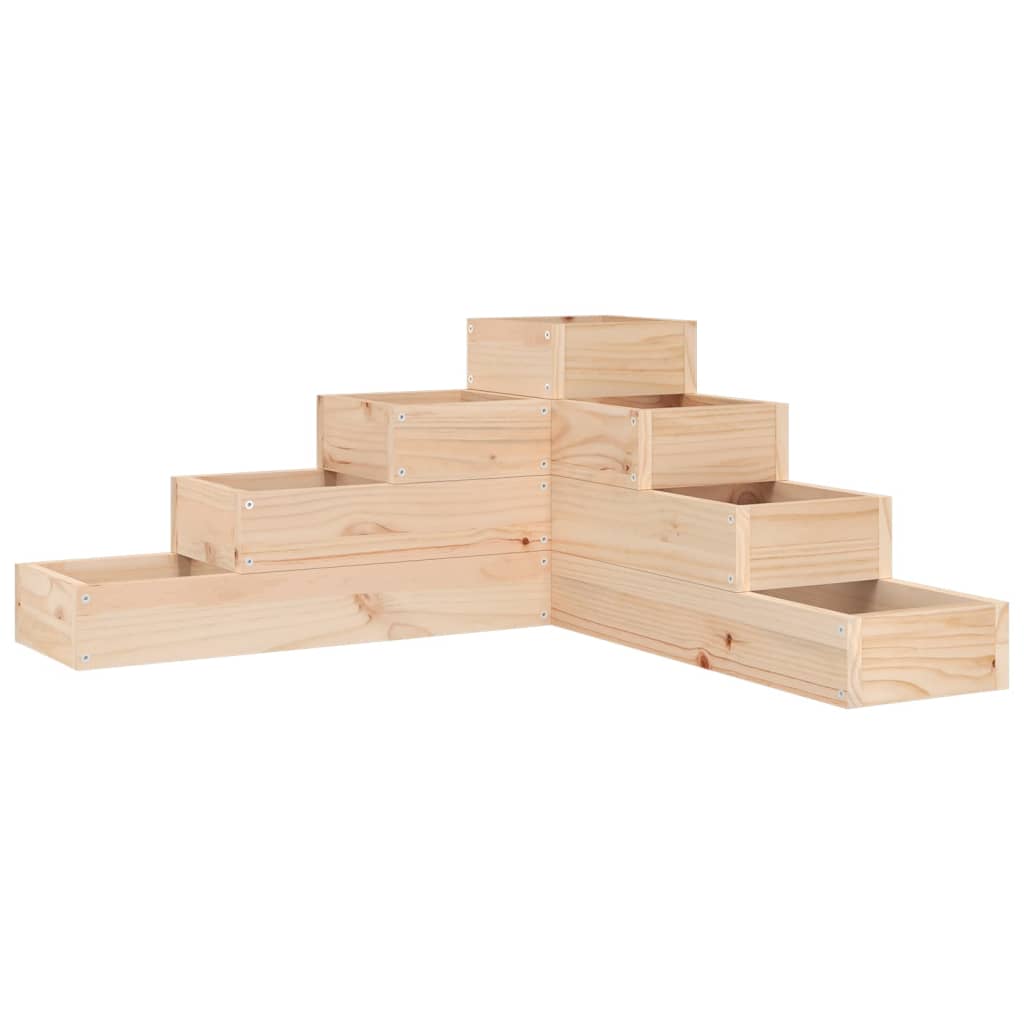 vidaXL Garden Planter 4-Tier 80.5x79x36 cm Solid Wood Pine 2