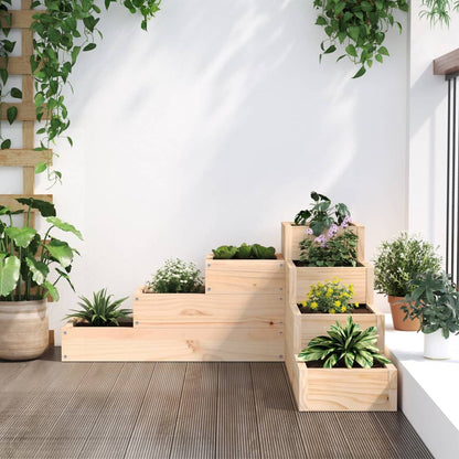 vidaXL Garden Planter 4-Tier 80.5x79x36 cm Solid Wood Pine 3