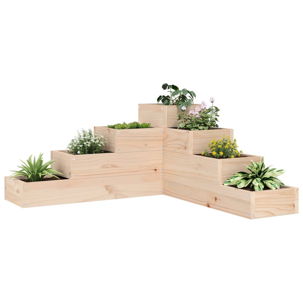 vidaXL Garden Planter 4-Tier 80.5x79x36 cm Solid Wood Pine 1