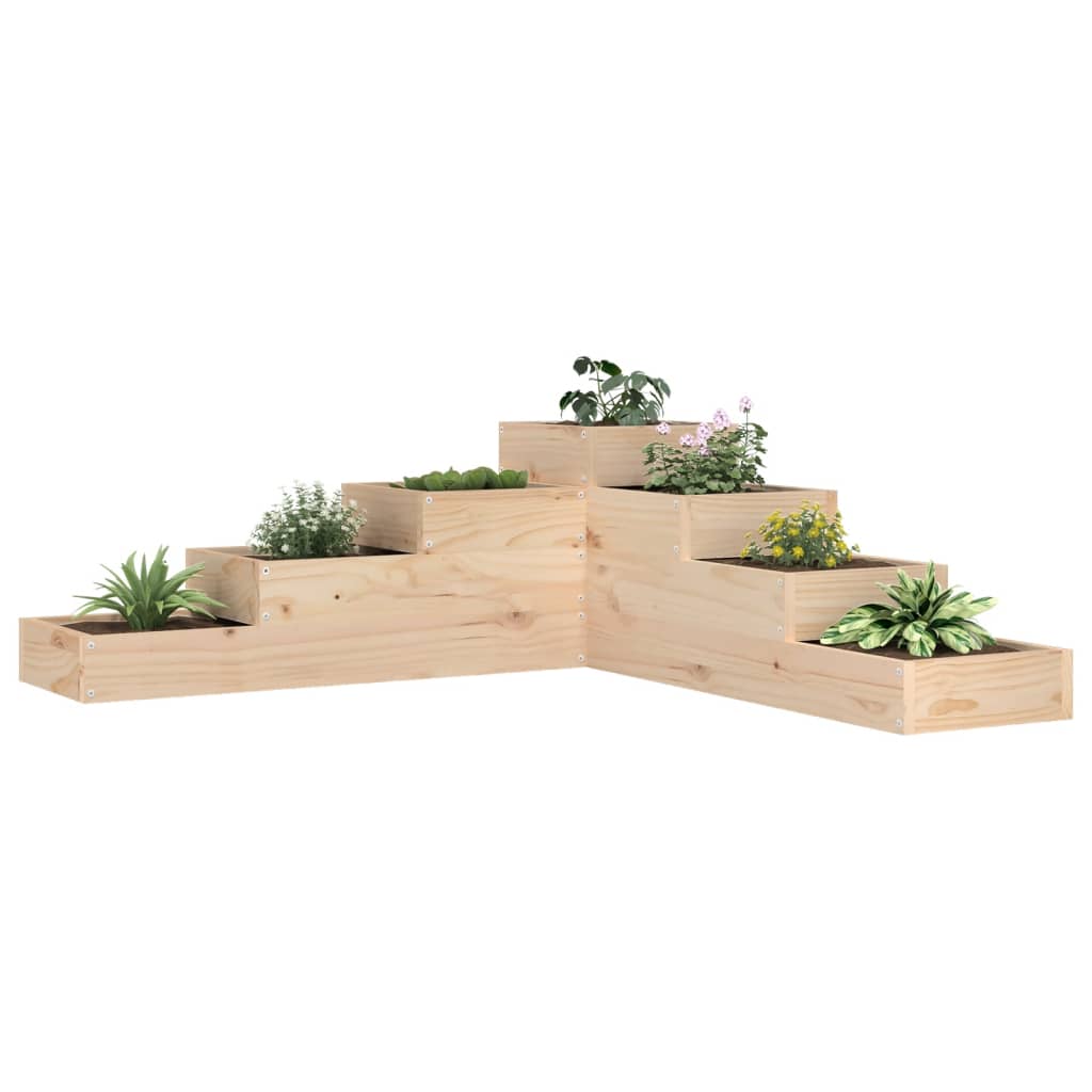 vidaXL Garden Planter 4-Tier Solid Wood Pine