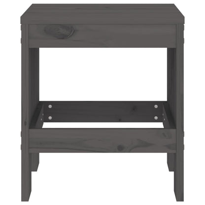 vidaXL Garden Stools 2 pcs Grey 40x36x45 cm Solid Wood Pine 4