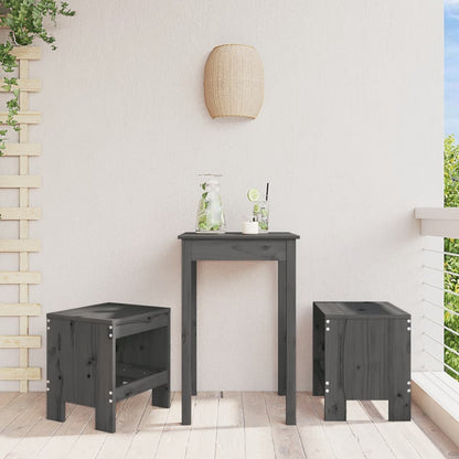 vidaXL Garden Stools 2 pcs Grey 40x36x45 cm Solid Wood Pine 1