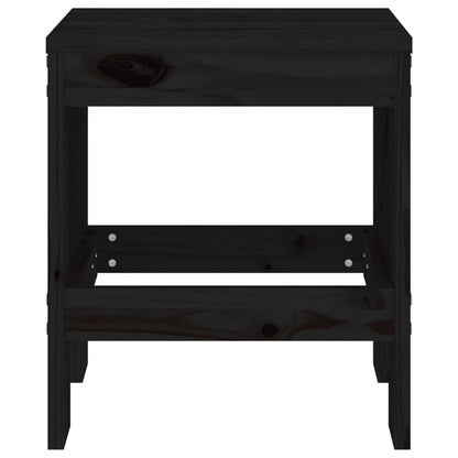 vidaXL Garden Stools 2 pcs Black 40x36x45 cm Solid Wood Pine 4