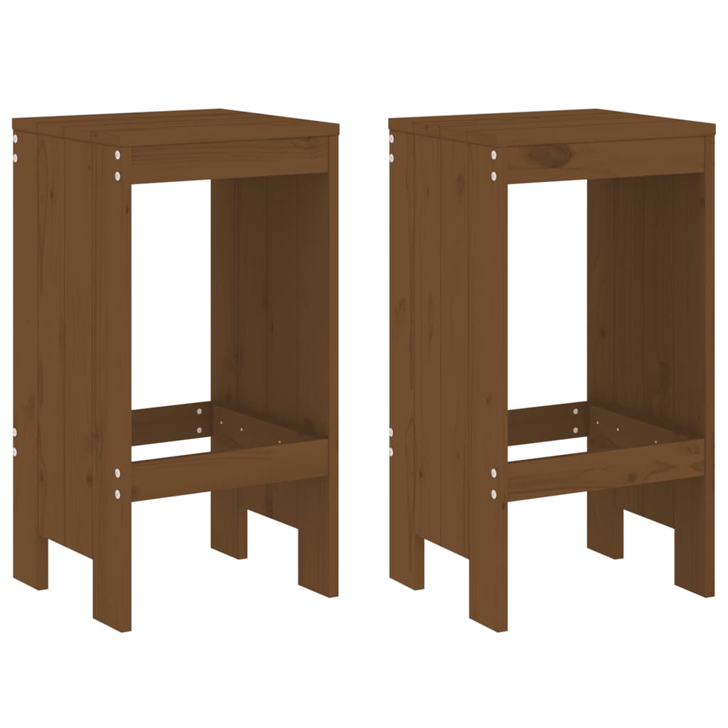 vidaXL Bar Stools 2 pcs Honey Brown 40x36x75 cm Solid Wood Pine 2