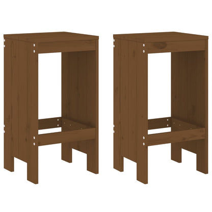 vidaXL Bar Stools 2 pcs Honey Brown 40x36x75 cm Solid Wood Pine 2