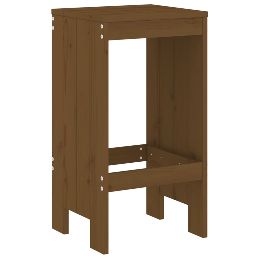 vidaXL Bar Stools 2 pcs Honey Brown 40x36x75 cm Solid Wood Pine 3