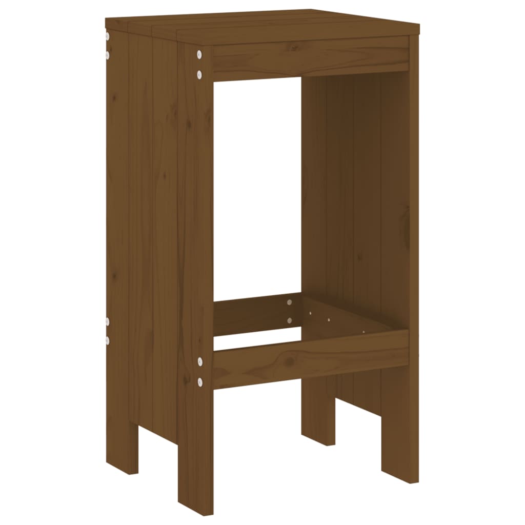vidaXL Bar Stools 2 pcs Honey Brown 40x36x75 cm Solid Wood Pine 6
