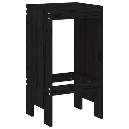 vidaXL Bar Stools 2 pcs Black 40x36x75 cm Solid Wood Pine 6