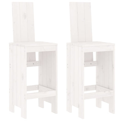 vidaXL Bar Stools 2 pcs White 40x42x120 cm Solid Wood Pine 2