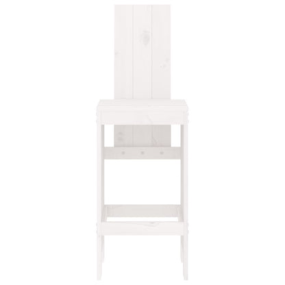 vidaXL Bar Stools 2 pcs White 40x42x120 cm Solid Wood Pine 4