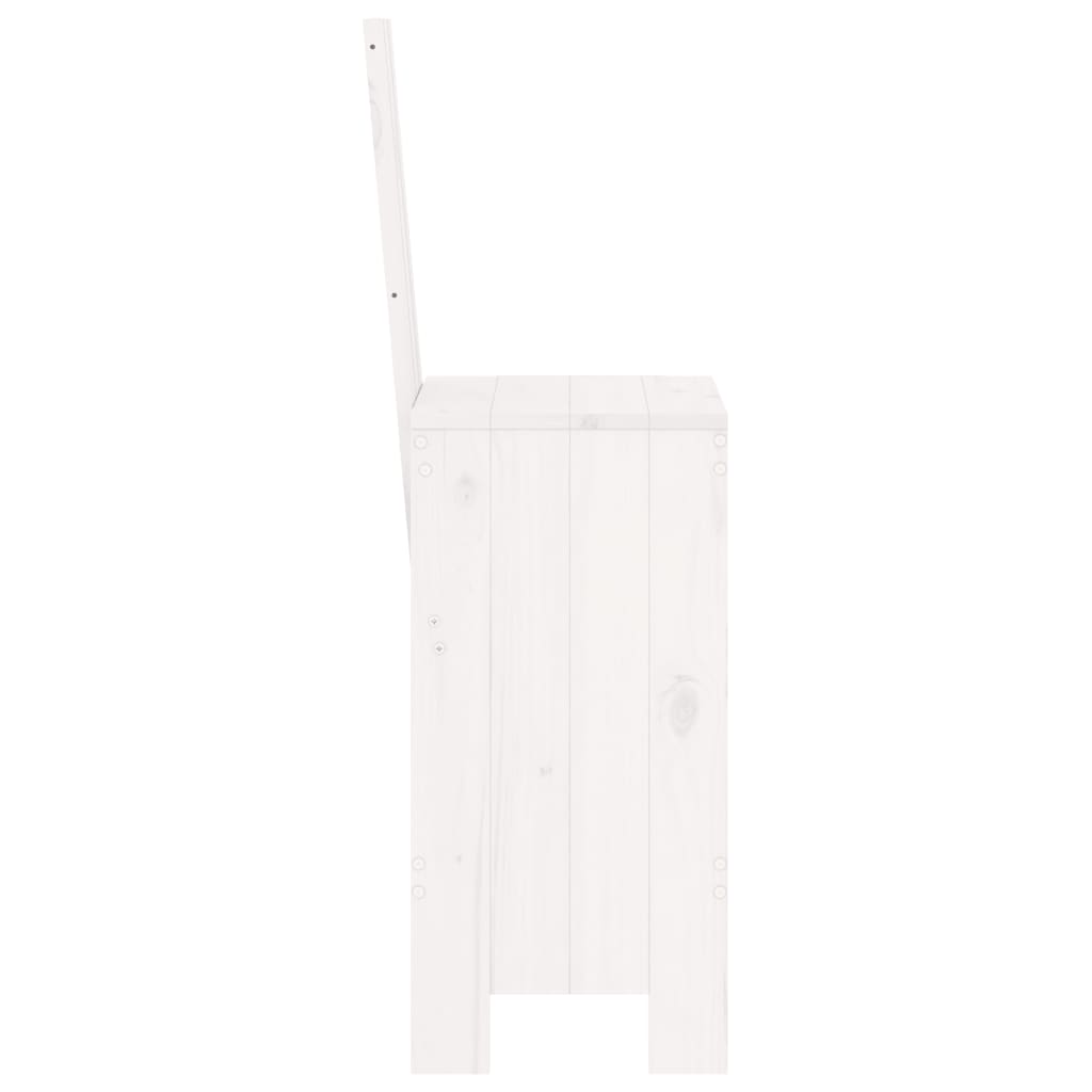 vidaXL Bar Stools 2 pcs White 40x42x120 cm Solid Wood Pine 5