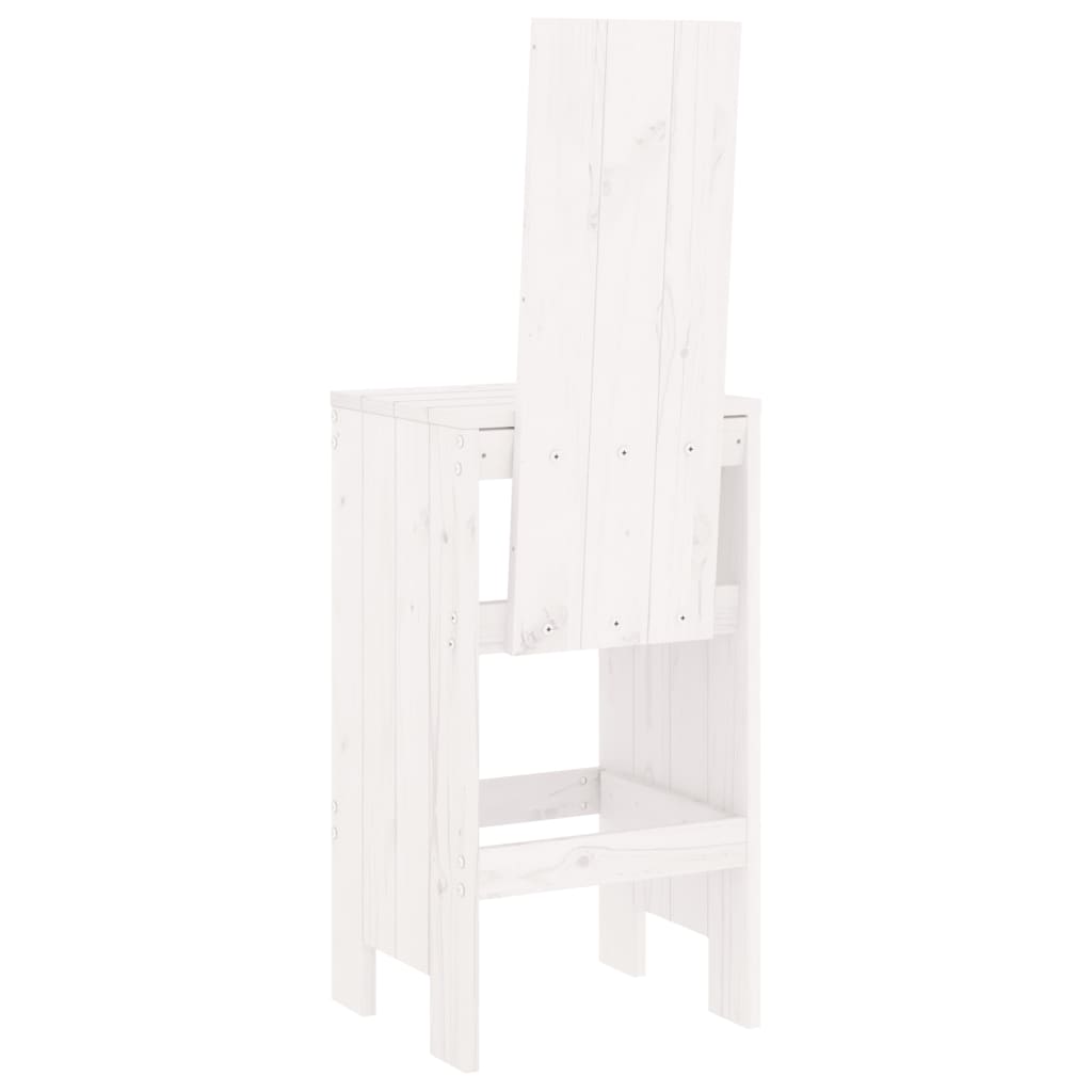 vidaXL Bar Stools 2 pcs White 40x42x120 cm Solid Wood Pine 6