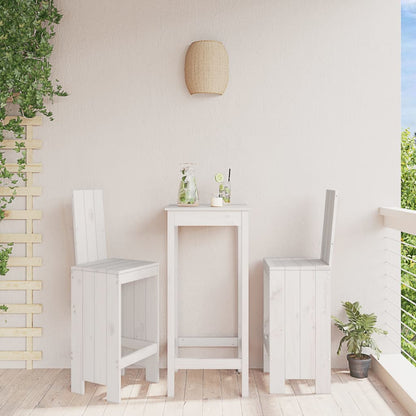vidaXL Bar Stools 2 pcs White 40x42x120 cm Solid Wood Pine 1