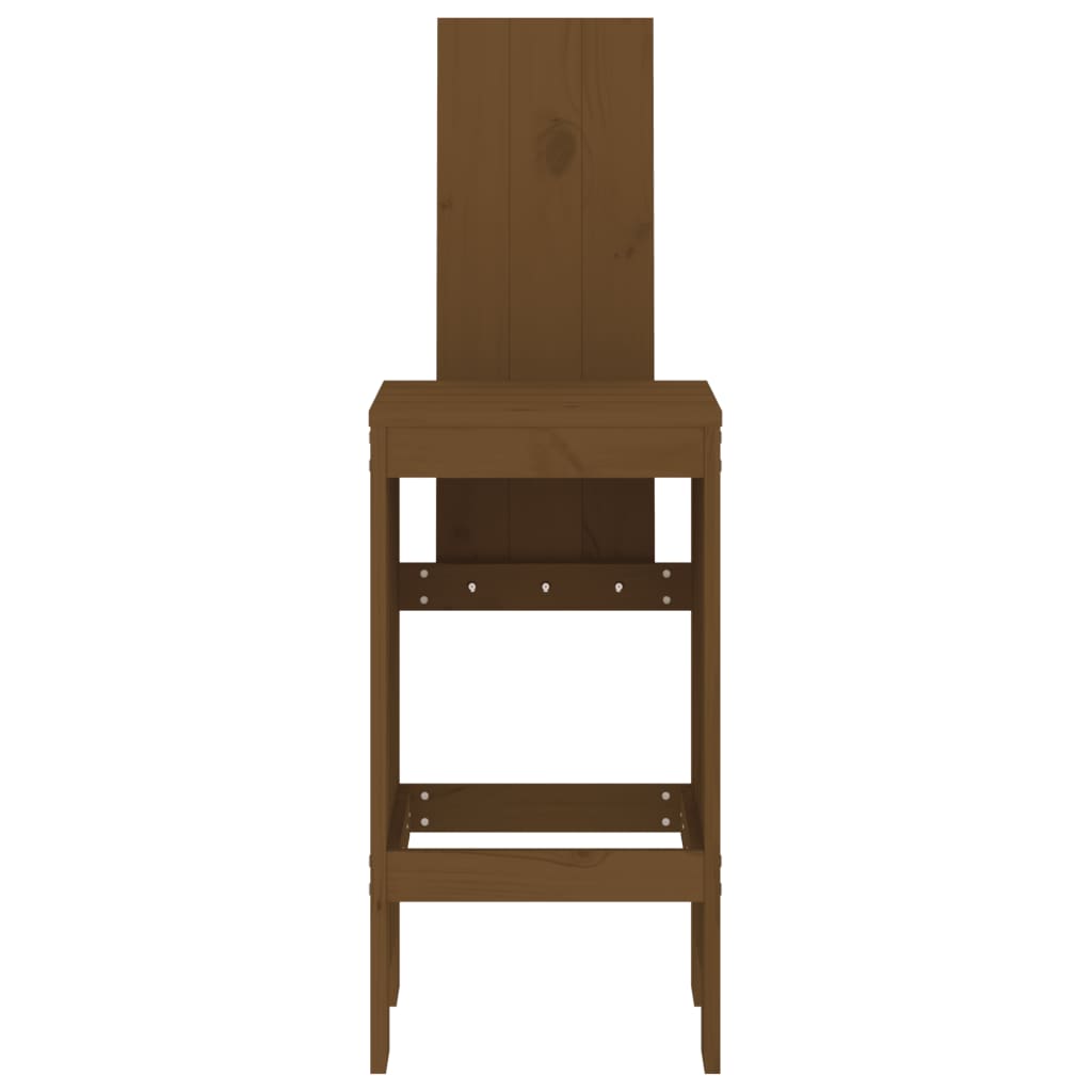 vidaXL Bar Stools 2 pcs Honey Brown 40x42x120 cm Solid Wood Pine 4
