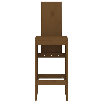 vidaXL Bar Stools 2 pcs Honey Brown 40x42x120 cm Solid Wood Pine 4