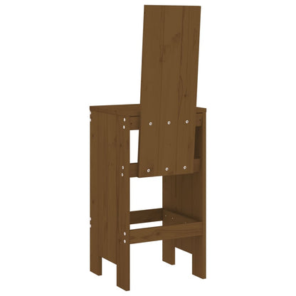 vidaXL Bar Stools 2 pcs Honey Brown 40x42x120 cm Solid Wood Pine 6