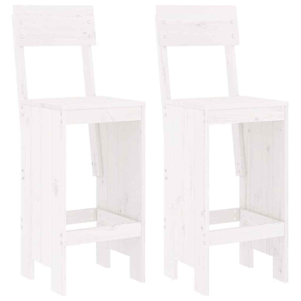 vidaXL Bar Stools 2 pcs White 40x48.5x115.5 cm Solid Wood Pine 2