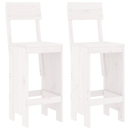 vidaXL Bar Stools 2 pcs White 40x48.5x115.5 cm Solid Wood Pine 2