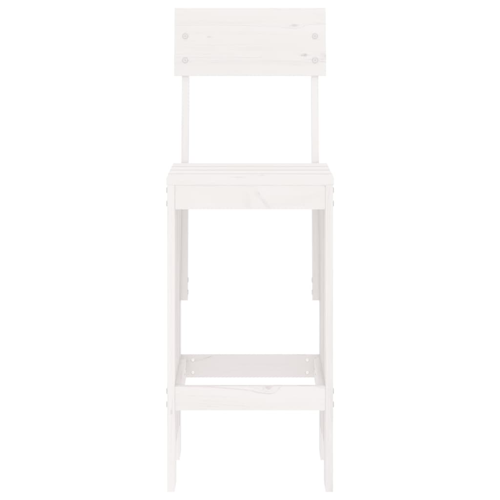 vidaXL Bar Stools 2 pcs White 40x48.5x115.5 cm Solid Wood Pine 4