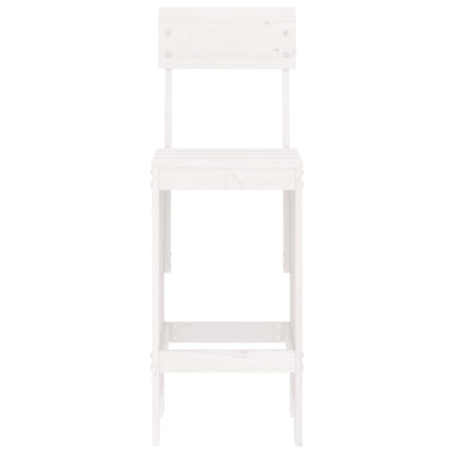 vidaXL Bar Stools 2 pcs White 40x48.5x115.5 cm Solid Wood Pine 4