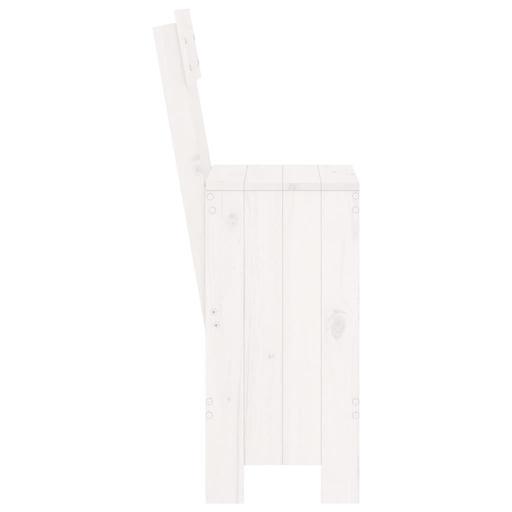 vidaXL Bar Stools 2 pcs White 40x48.5x115.5 cm Solid Wood Pine 5