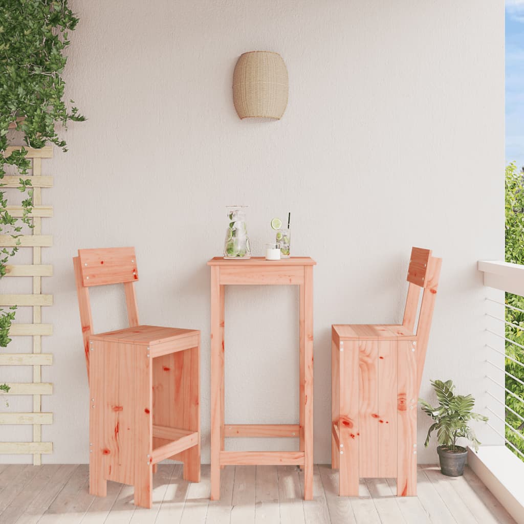 vidaXL Bar Stools 2 pcs 40x48.5x115.5 cm Solid Wood Douglas 1
