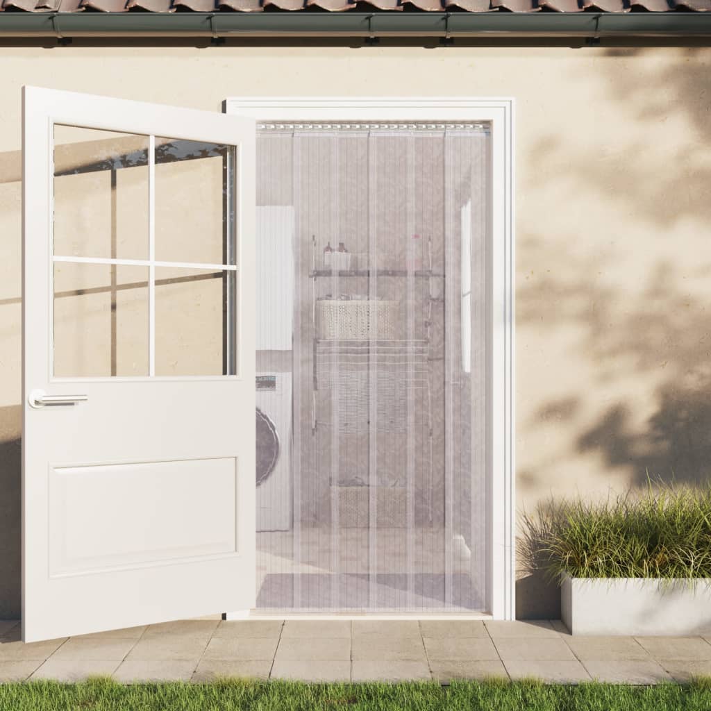 vidaXL Door Curtain Transparent 200 mmx1.6 mm 25 m PVC 1
