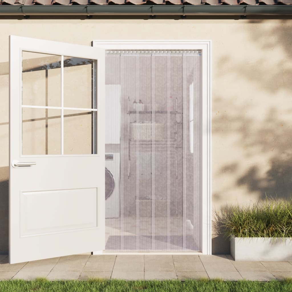 vidaXL Door Curtain Transparent 300 mmx2.6 mm 10 m PVC 1